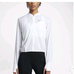 Nike Bomber Perforated mesh Training Jacket White